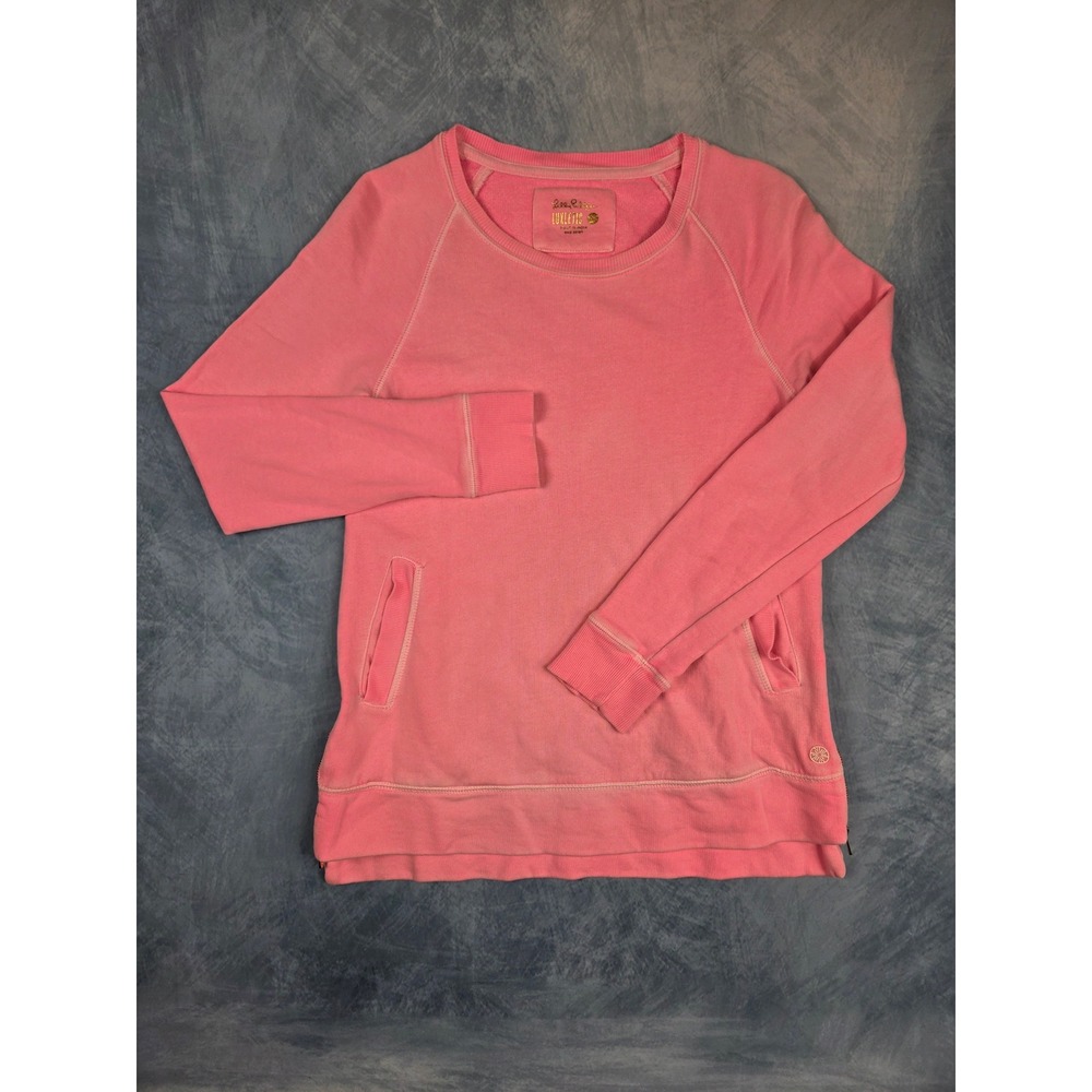 Lilly Pulitzer Luxletic Beach Comber Women's Pullover XS Coral Pink Side Zip